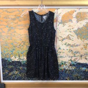 IKKS girl’s size12 black and splattered pink dress